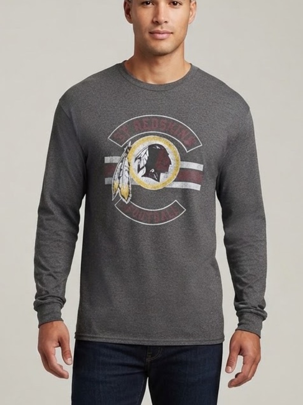 Vintage Washington Redskins football long sleeve NFL logo tee size XL